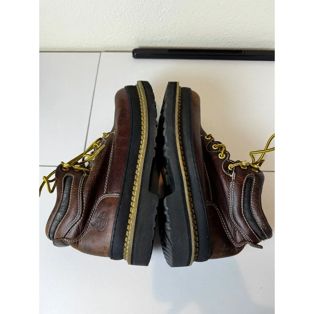 Georgia Giant Work Boots Mens 10.5 W 6 Inch Brown Leather Steel Toe Rugged